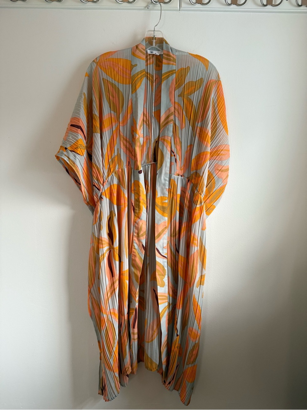 Women’s Orange Floral Cover-Up Kimono